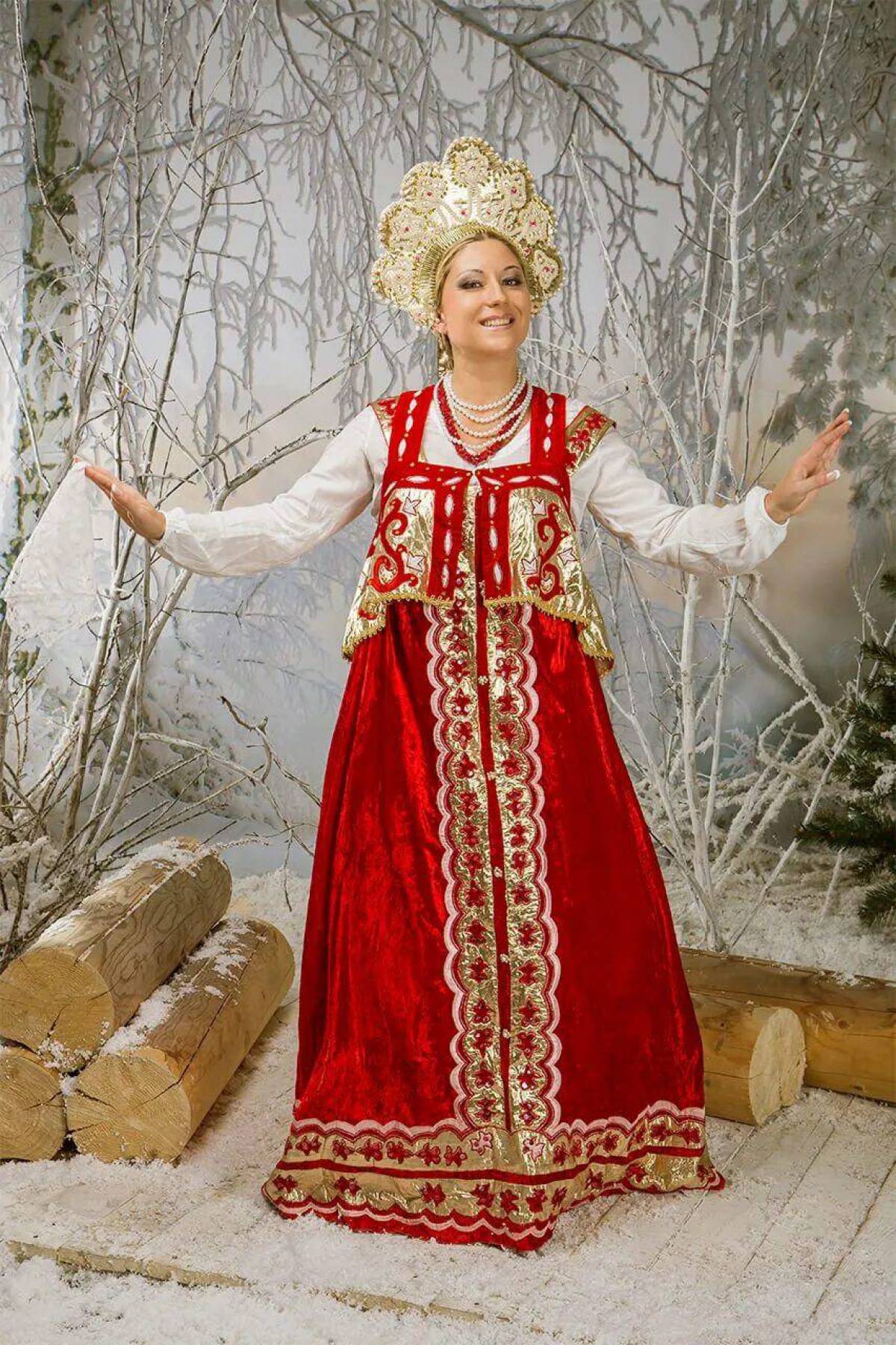 Girls in Slavic costumes in Khulna