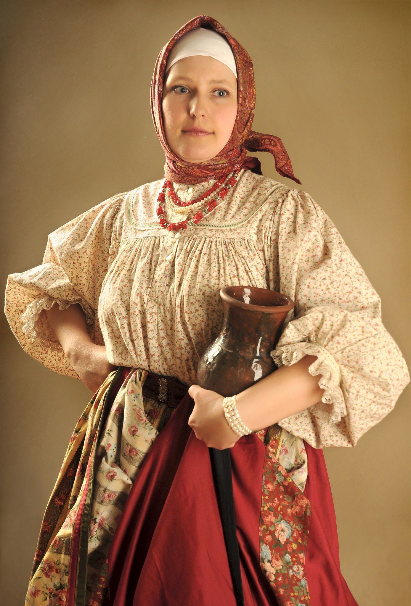 Girls in Slavic costumes in Khulna